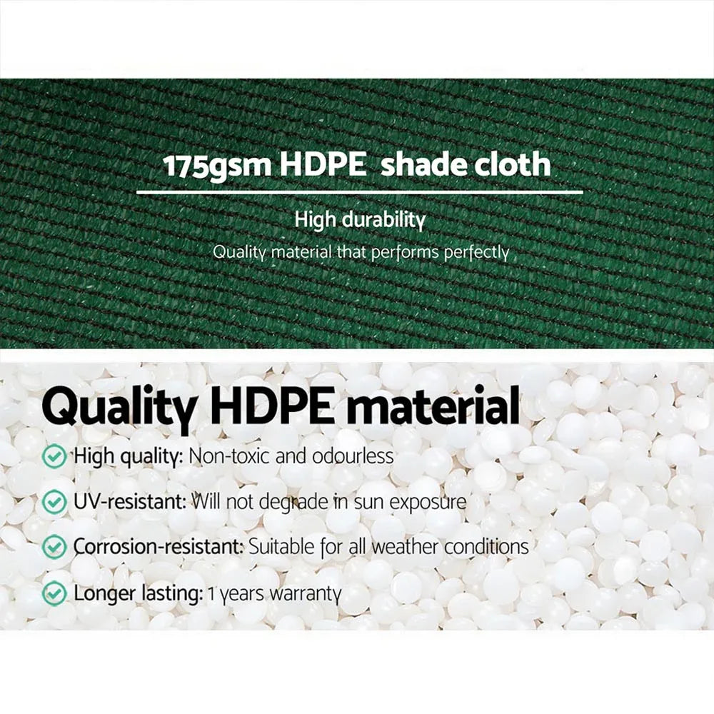 Instahut 70% Shade Cloth 1.83x20m Shadecloth Sail Heavy Duty Green - Mekamart Australia