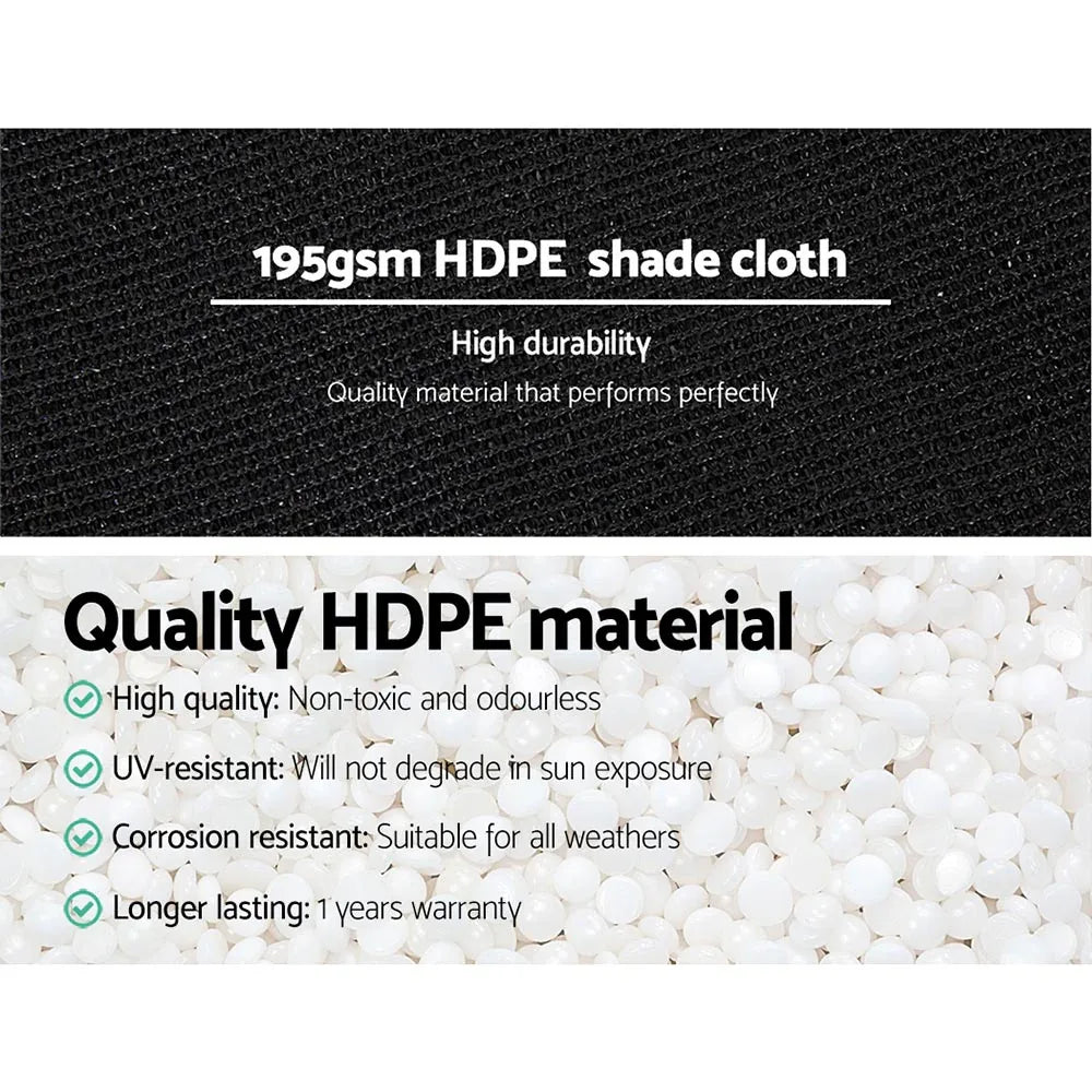 Instahut 90% Shade Cloth 1.83x30m Shadecloth Sail Heavy Duty Black - Mekamart Australia
