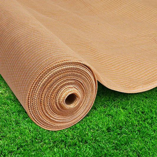Instahut 70% Shade Cloth 1.83x50m Shadecloth Sail Heavy Duty Beige - Mekamart Australia
