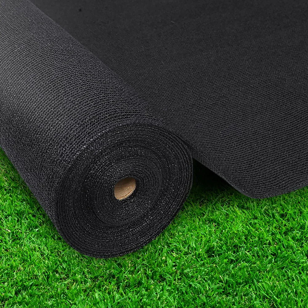 Instahut 90% Shade Cloth 3.66x10m Shadecloth Sail Heavy Duty Black - Mekamart Australia