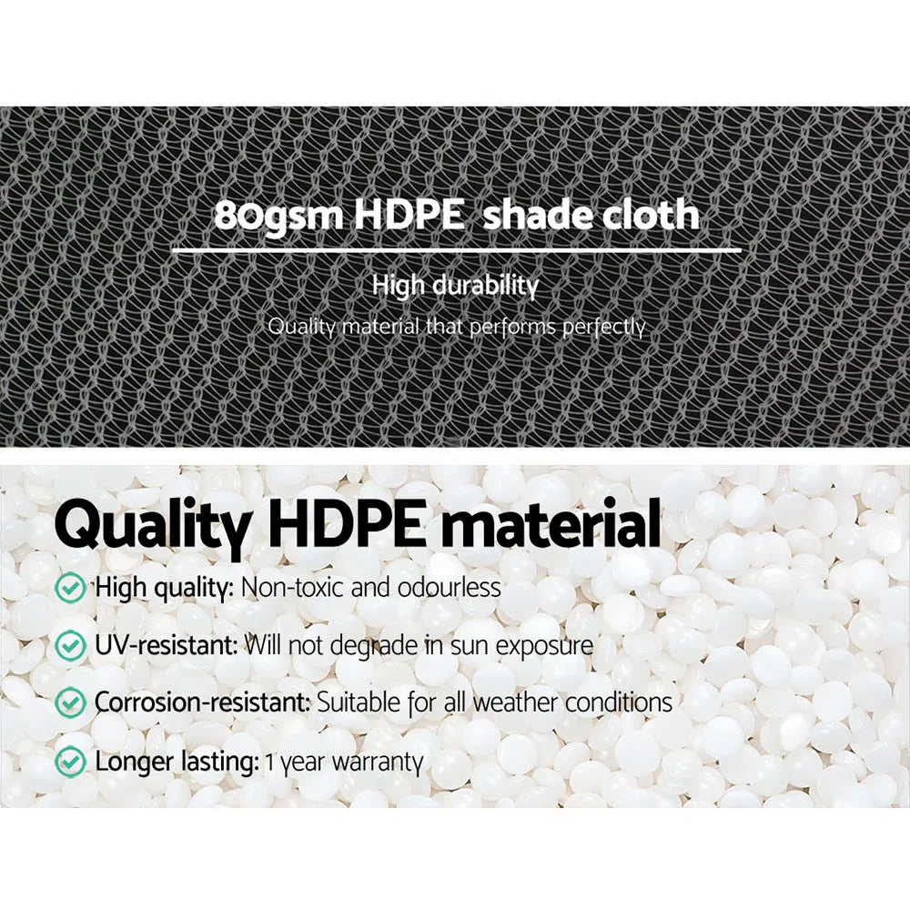 Instahut 30% Shade Cloth 3.66x10m Shadecloth Wide Heavy Duty White - Mekamart Australia
