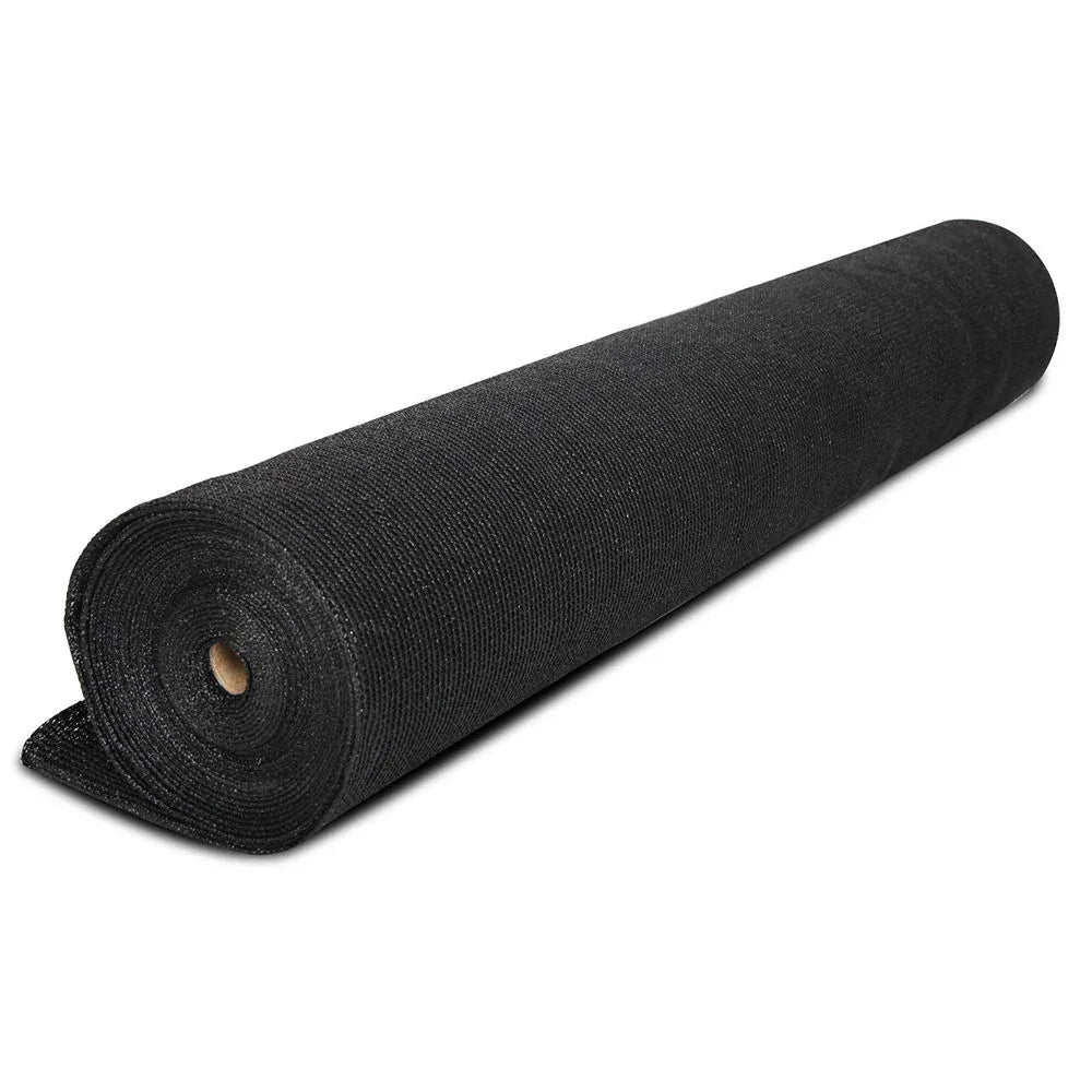 Instahut 50% Shade Cloth 3.66x20m Shadecloth Sail Heavy Duty Black - Mekamart Australia