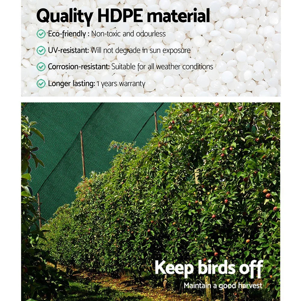 Instahut 90% Shade Cloth 3.66x20m Shadecloth Sail Heavy Duty Green - Mekamart Australia