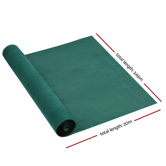 Instahut 30% Shade Cloth 3.66x20m Shadecloth Wide Heavy Duty Green - Mekamart Australia