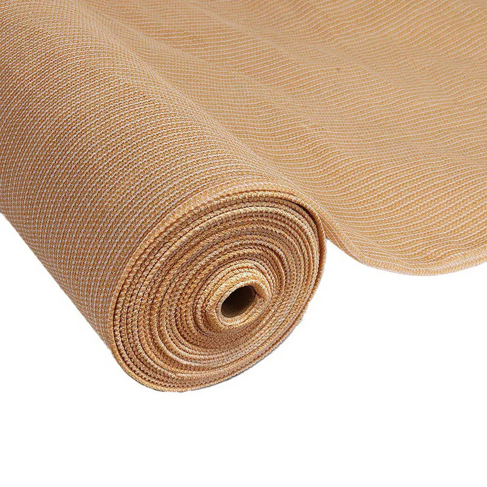 Instahut 70% Shade Cloth 3.66x30m Shadecloth Sail Heavy Duty Beige - Mekamart Australia