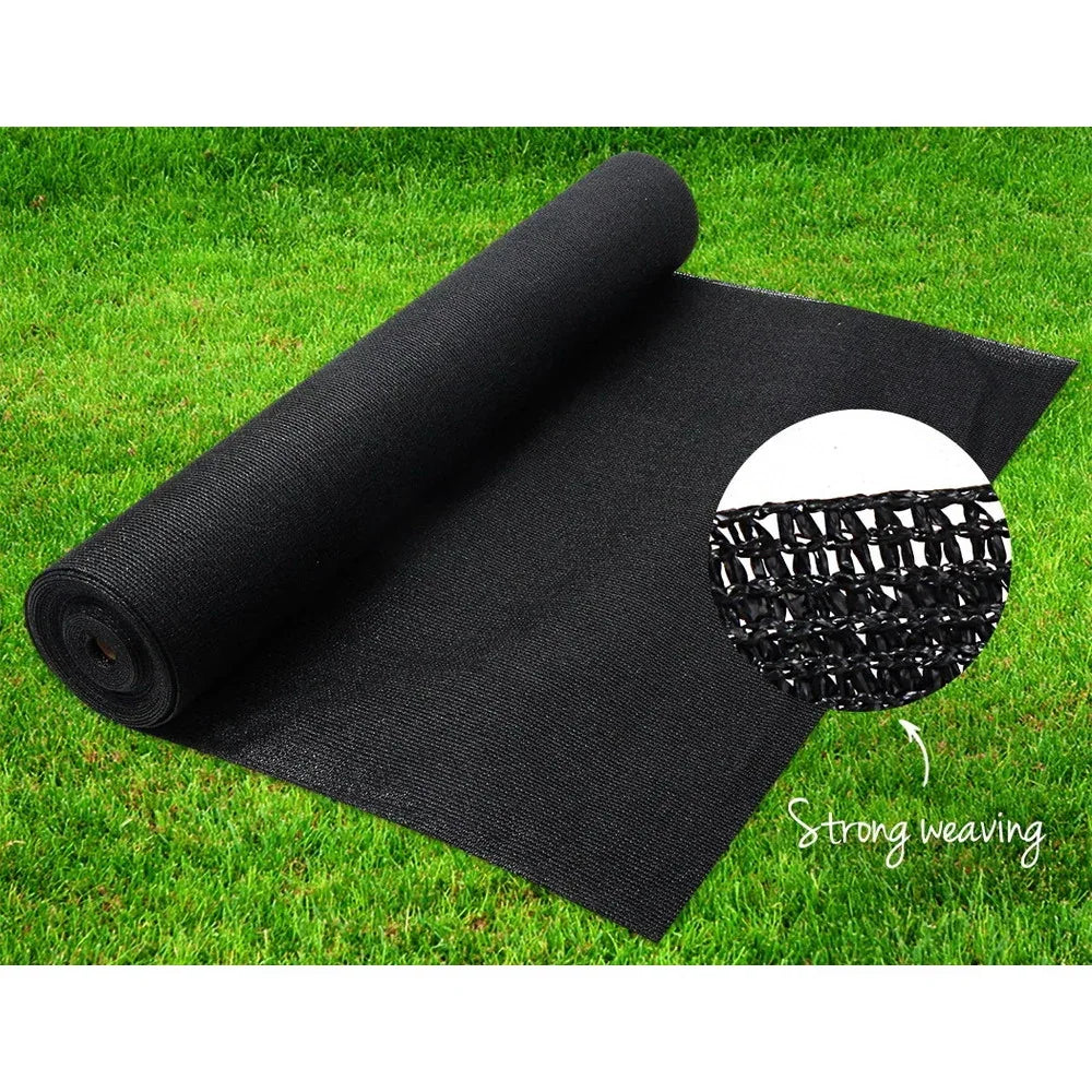 Instahut 70% Shade Cloth 3.66x30m Shade Cloth Sail Heavy Duty Shadecloth Garden Mesh Roll BK - Mekamart Australia