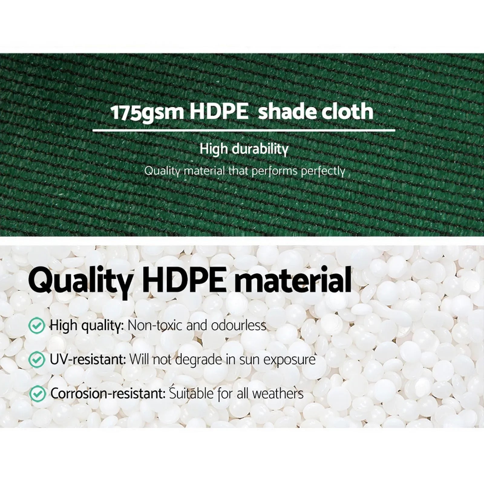 Instahut 70% Shade Cloth 3.66x30m Shadecloth Sail Heavy Duty Green - Mekamart Australia