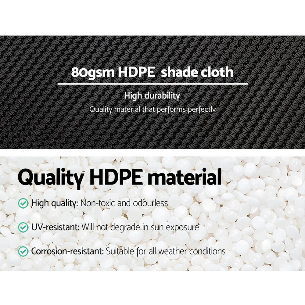 Instahut 30% Shade Cloth 3.66x30m Shadecloth Wide Heavy Duty Black - Mekamart Australia