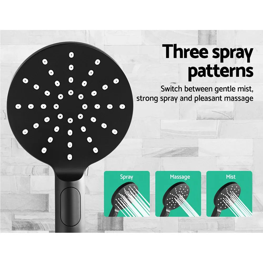 Cefito 9'' Rain Shower Head Set Handheld Round High Pressure Black - Mekamart Australia