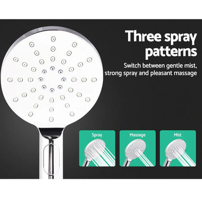 Cefito 9'' Rain Shower Head Set Handheld Round High Pressure Black - Mekamart Australia