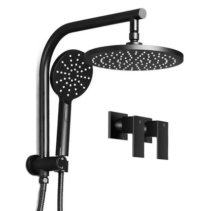 Cefito 9'' Rain Shower Head Set Handheld Round High Pressure Twins Tap Black - Mekamart Australia