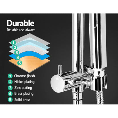 Cefito 9'' Rain Shower Head Set Handheld Round High Pressure Mixer Tap Chrome - Mekamart Australia