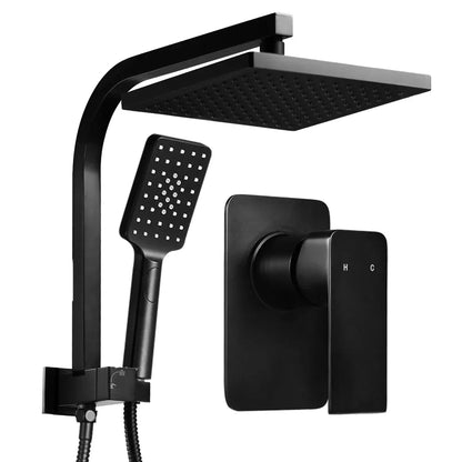 Cefito 8'' Rain Shower Head Set Handheld Square High Pressure Mixer Tap Black - Mekamart Australia