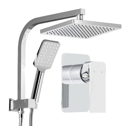 Cefito 8'' Rain Shower Head Set Handheld Square High Pressure Mixer Tap Chrome - Mekamart Australia