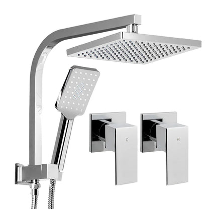 Cefito 8'' Rain Shower Head Set Handheld Square High Pressure wins Tap�Chrome - Mekamart Australia
