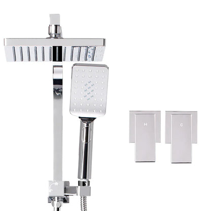 Cefito 8'' Rain Shower Head Set Handheld Square High Pressure wins Tap�Chrome - Mekamart Australia