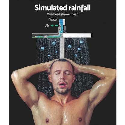 Cefito 8'' Rain Shower Head Set Handheld Square High Pressure wins Tap�Chrome - Mekamart Australia