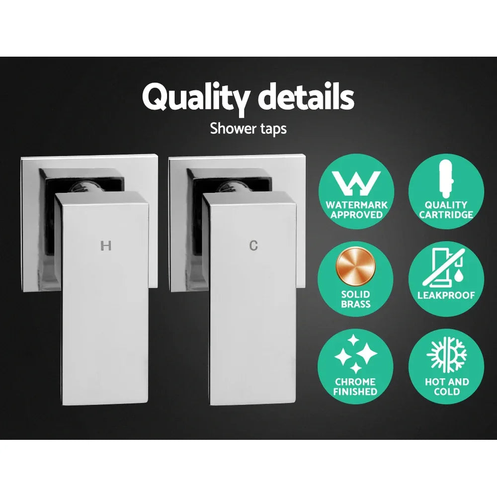 Cefito 8'' Rain Shower Head Set Handheld Square High Pressure wins Tap�Chrome - Mekamart Australia