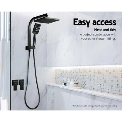 Cefito Shower Twins Tap Wall Bath Taps Brass Hot Cold Basin Bathroom Black - Mekamart Australia