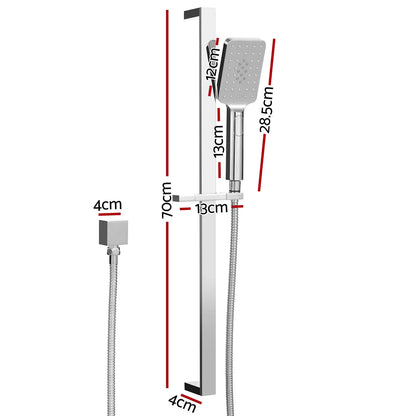 Handheld Shower Head Set 3.1'' High Pressure Silver - Mekamart Australia