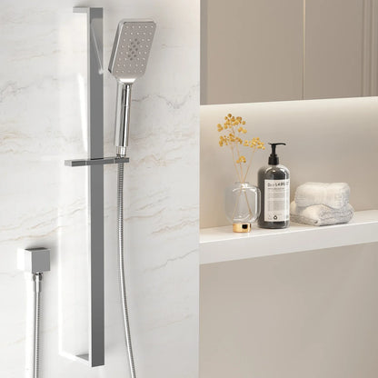 Handheld Shower Head Set 3.1'' High Pressure Silver - Mekamart Australia