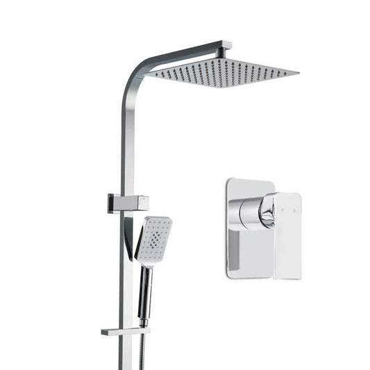 Cefito 10'' Rain Shower Head Set Handheld Square High Pressure Mixer Tap Chrome - Mekamart Australia