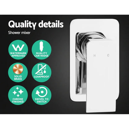 Cefito 10'' Rain Shower Head Set Handheld Square High Pressure Mixer Tap Chrome - Mekamart Australia