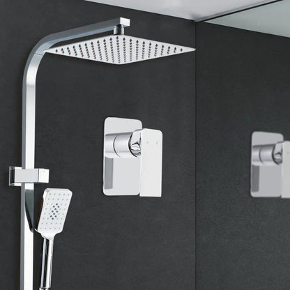 Cefito 10'' Rain Shower Head Set Handheld Square High Pressure Mixer Tap Chrome - Mekamart Australia