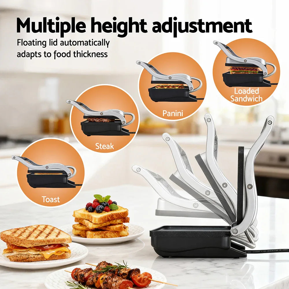 Devanti 3 in 1 Sandwich Maker Steak Press Grill 1000W - Mekamart Australia