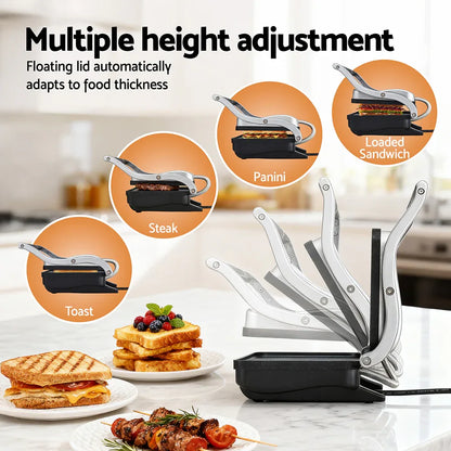 Devanti 3 in 1 Sandwich Maker Steak Press Grill 1000W - Mekamart Australia