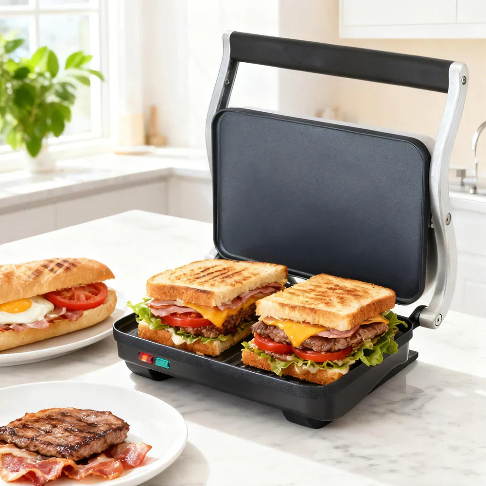 Devanti 3 in 1 Sandwich Maker Steak Press Grill 1000W - Mekamart Australia
