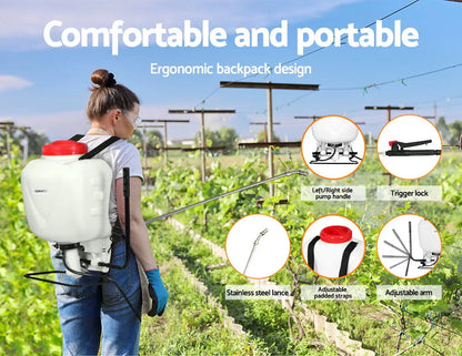 Giantz Weed Sprayer 15L Knapsack Backpack Garden Spray - Mekamart Australia