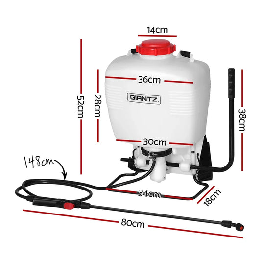 Giantz Weed Sprayer 15L Knapsack Backpack Plastic - Mekamart Australia