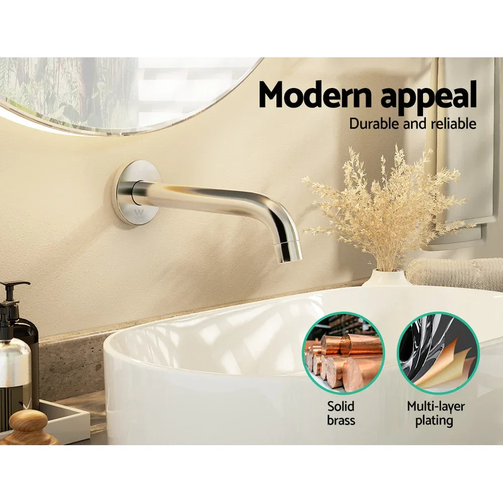 Cefito Bathroom Mixer Spout Wall Bath Tap Round Shower Bathtub Chrome - Mekamart Australia