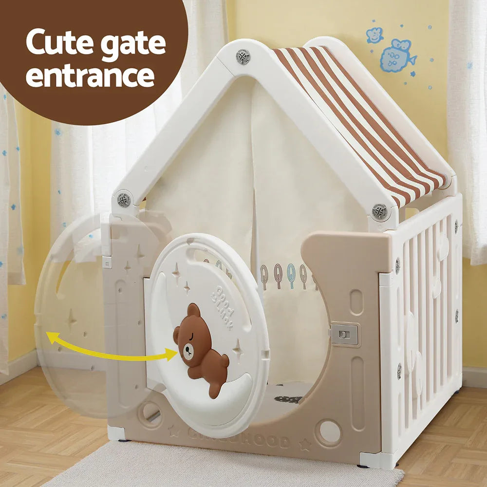 Keezi Kids Play Tent Playhouse Castle with Floor Mat 85CMX113CM - Mekamart Australia