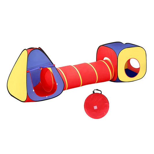 Keezi Kids Playhouse Play Tent Pop Up Teepee Castle Crawl Tunnel Outdoor Indoor Toys Children Gift - Mekamart Australia