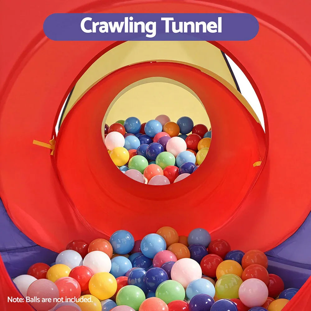 Keezi Kids Playhouse Play Tent Pop Up Teepee Castle Crawl Tunnel Outdoor Indoor Toys Children Gift - Mekamart Australia