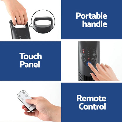 Devanti Tower Fan Oscillating 3 Speeds with Remote 91cm - Mekamart Australia