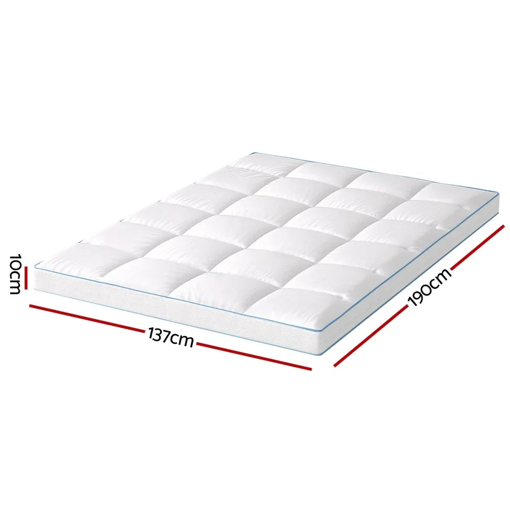 Giselle Bedding Mattress Topper Pillowtop Bamboo 10cm Double - Mekamart Australia