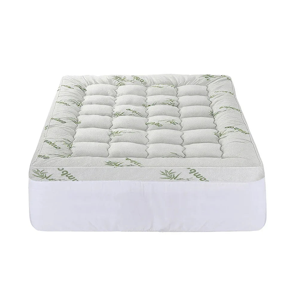 Giselle Mattress Topper 11cm Pillowtop toppers Bamboo Double - Mekamart Australia