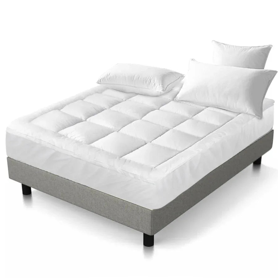Giselle Bedding Mattress Topper Pillowtop Bamboo King Single - Mekamart Australia