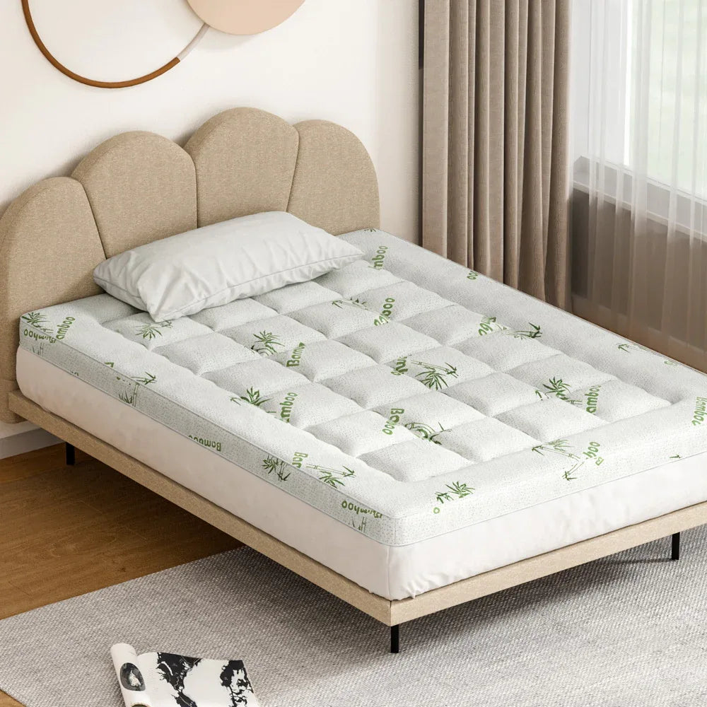 Giselle Bedding Mattress Topper Pillowtop Bamboo 7.5cm Double - Mekamart Australia