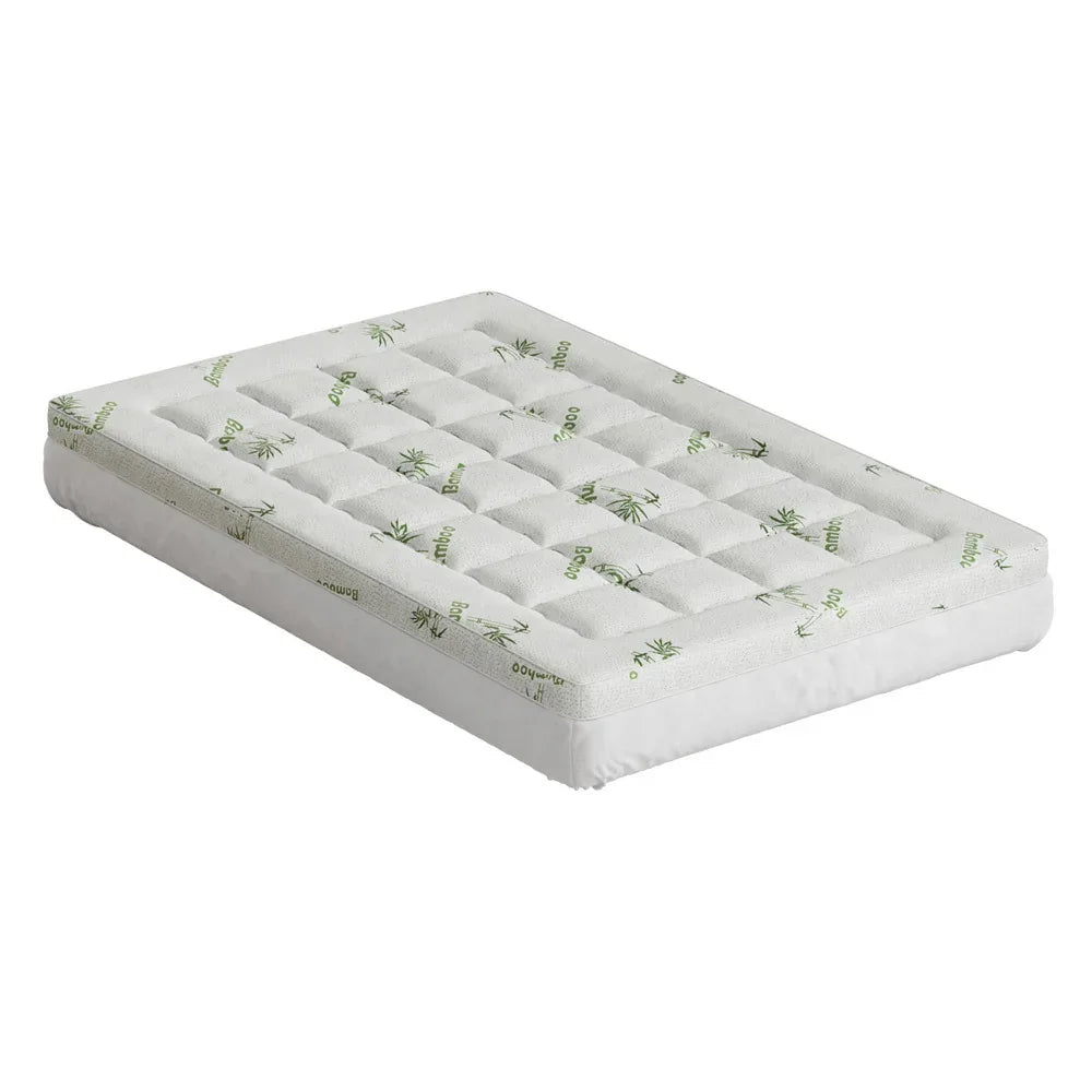 Giselle Bedding Mattress Topper Pillowtop Bamboo 7.5cm King Single - Mekamart Australia