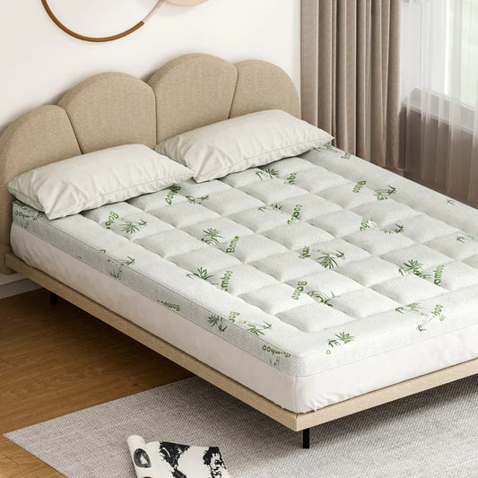 Giselle Bedding Mattress Topper Pillowtop Bamboo 7.5cm Queen - Mekamart Australia