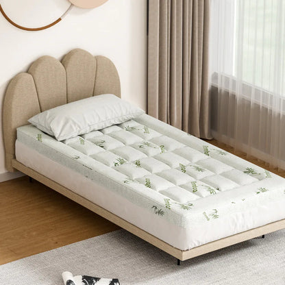 Giselle Bedding Mattress Topper Pillowtop Bamboo 7.5cm Single - Mekamart Australia
