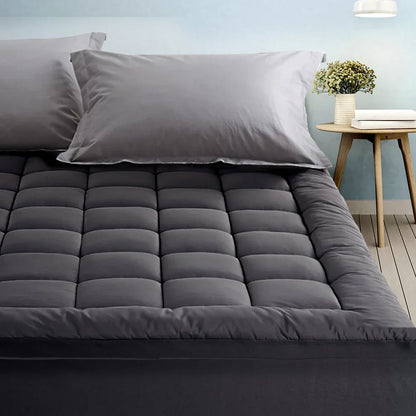 Giselle Bedding Mattress Topper Pillowtop Bamboo Charcoal King Single - Mekamart Australia