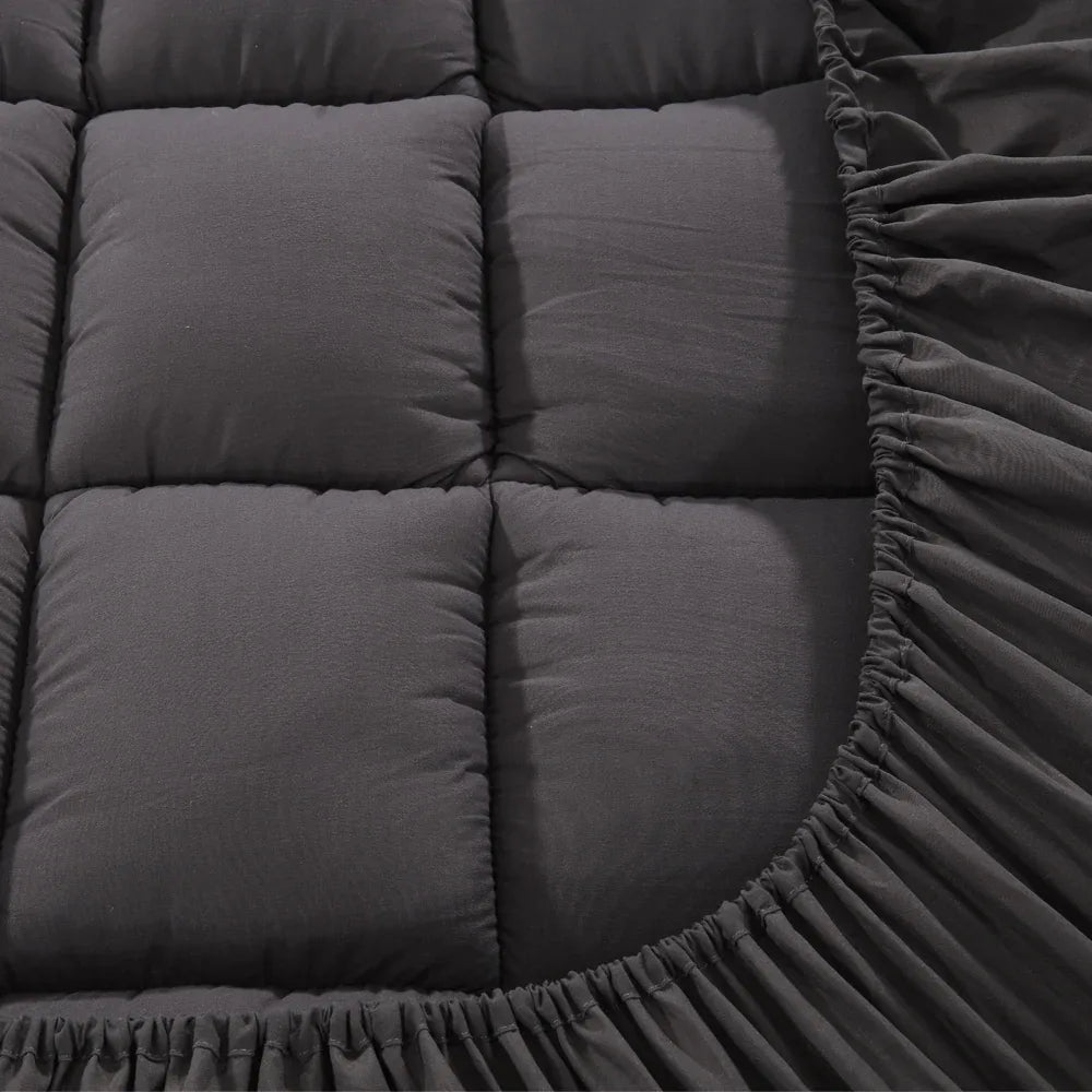 Giselle Bedding Mattress Topper Pillowtop Bamboo Charcoal King Single - Mekamart Australia