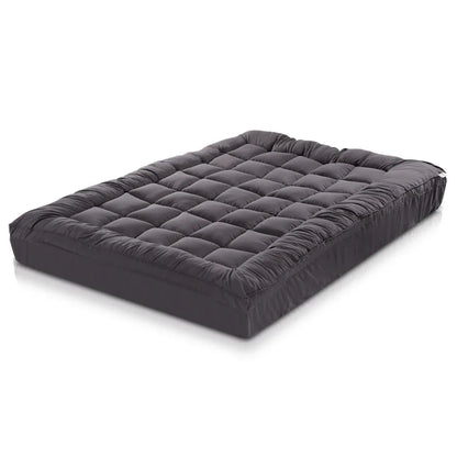 Giselle Bedding Mattress Topper Pillowtop Bamboo Charcoal King Single - Mekamart Australia