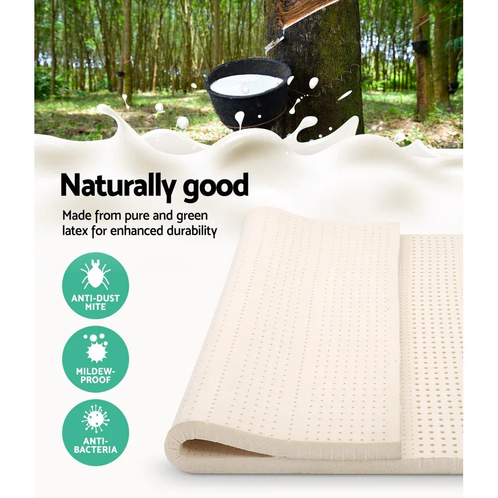 Giselle Bedding Latex Mattress Topper 7.5cm Queen - Mekamart Australia