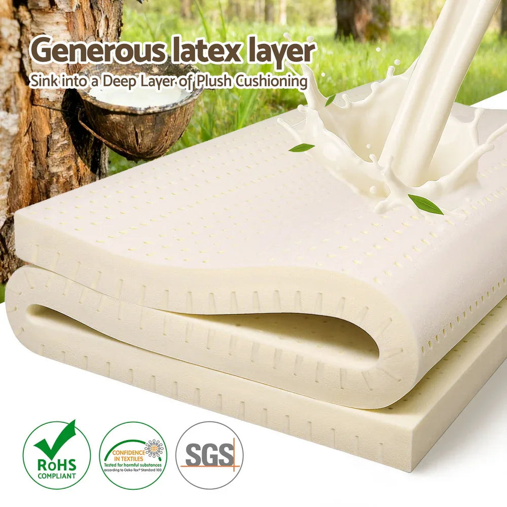 Giselle Bedding Latex Mattress Topper 7.5cm Single - Mekamart Australia